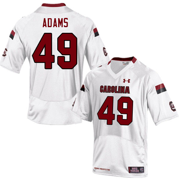 Men #49 Dave Adams South Carolina Gamecocks College Football Jerseys Sale-White
